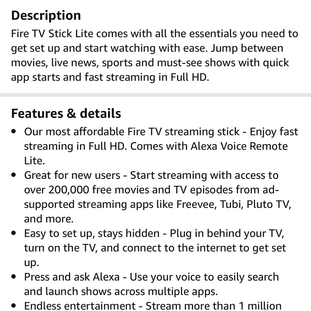 Amazon Fire Stick Lite - Picture 4 of 5